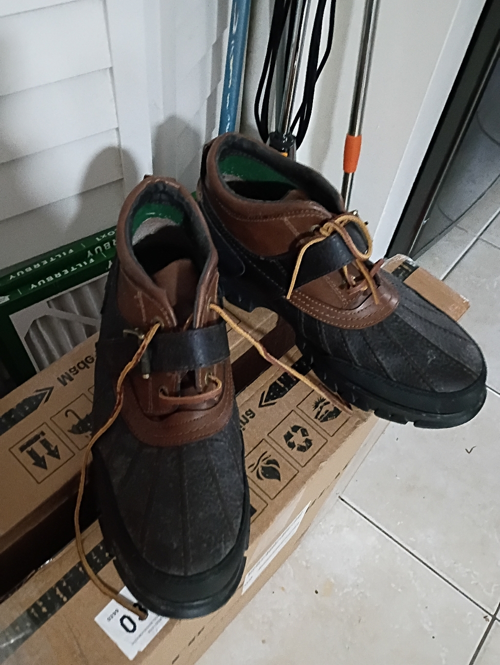 Men's Brown and Black Casual Duck Boots